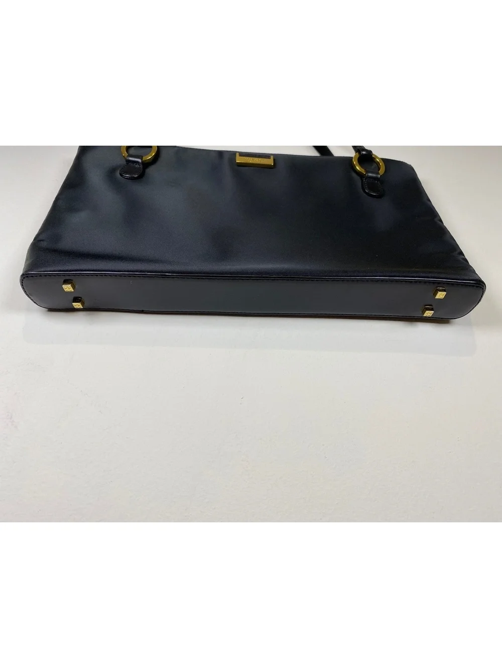 Vintage Kate Spade New York Black Nylon and Leather Shoulder Bag